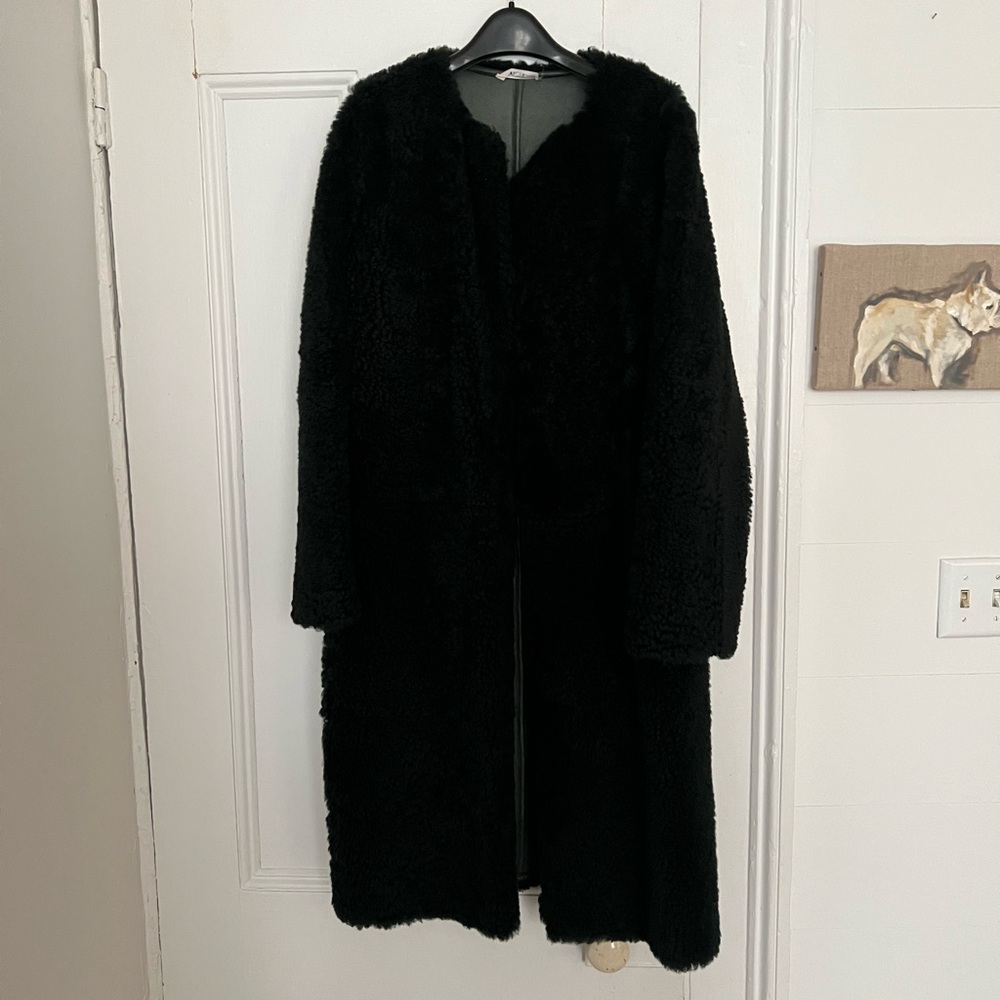 Celine Phoebe Philo Green Shearling Coat